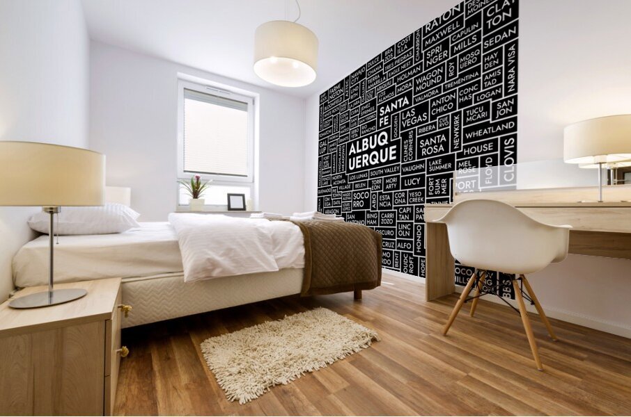 New Mexico white Mural print
