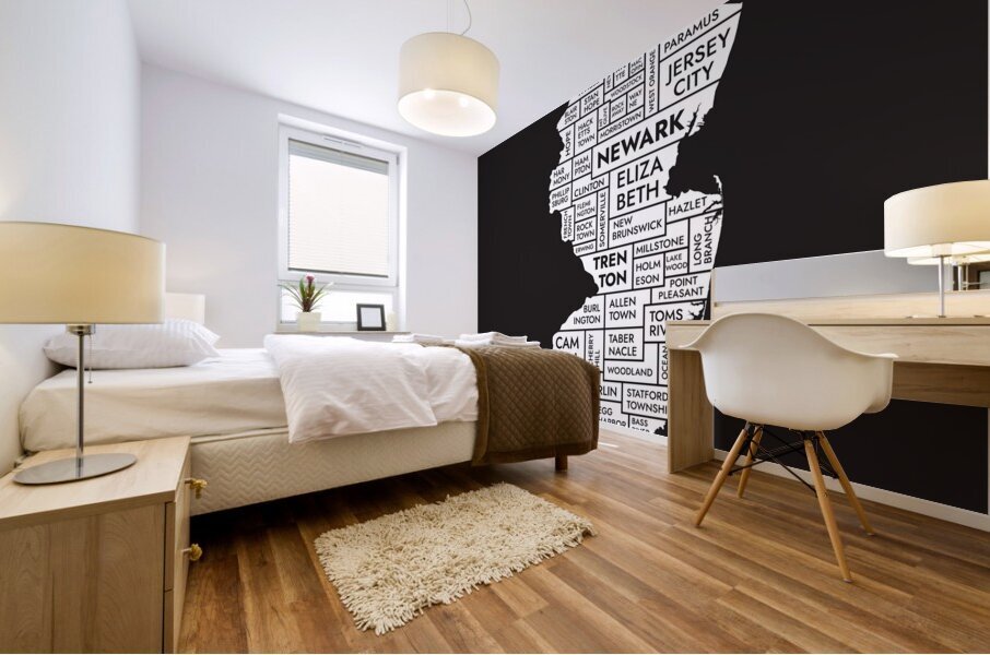 New Jersey black Mural print