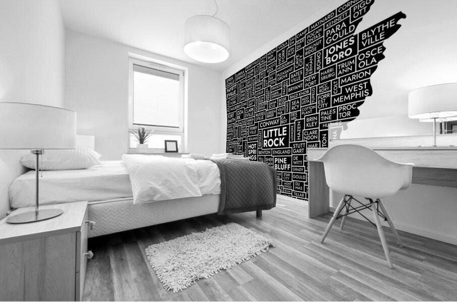 Arkansas white Mural print