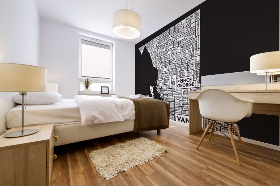 British Columbia black Mural print