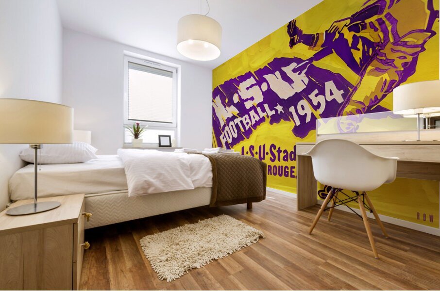 1954 LSU Football Ticket Art Remix Mural print