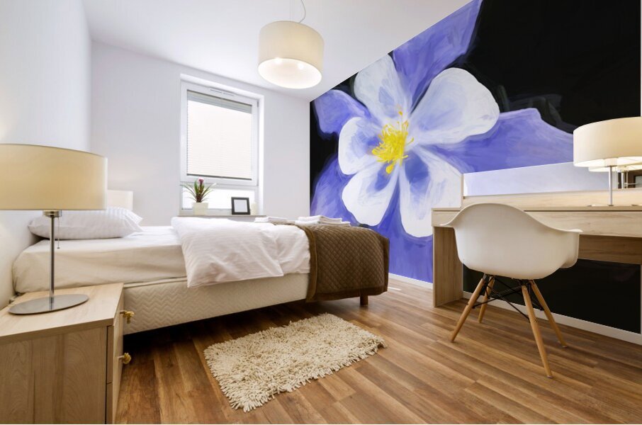 Blue Columbine Rocky Mountain National Park X 4 Mural print