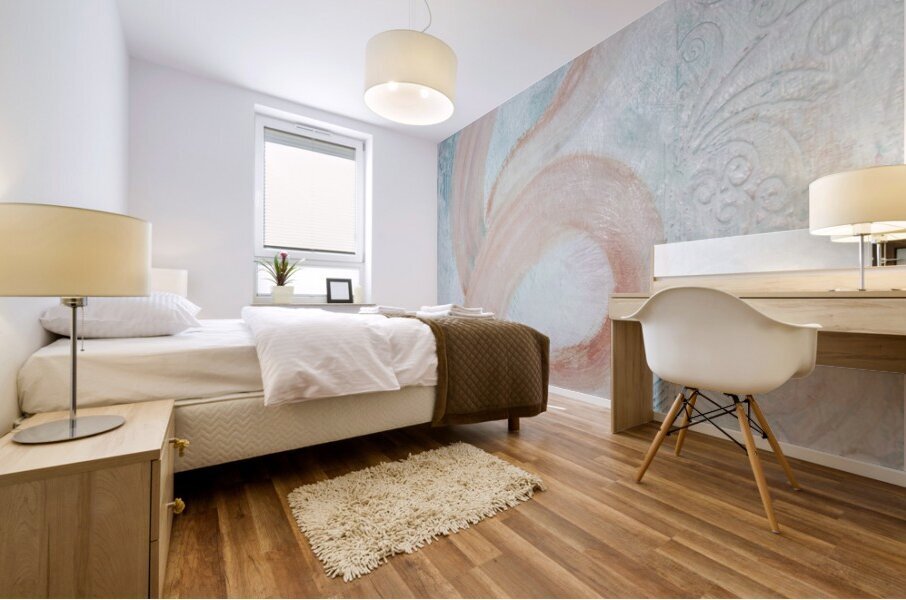 Botanical Blue and Green  3 Mural print