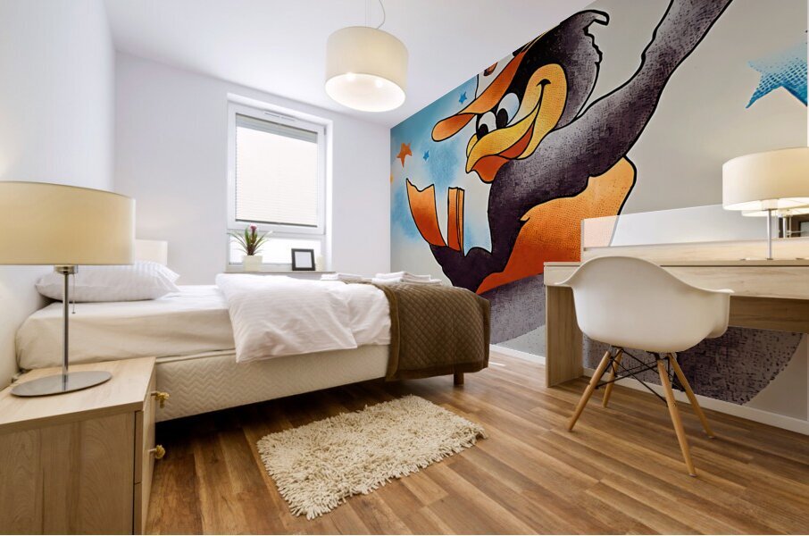 1985 baltimore orioles cartoon art Mural print