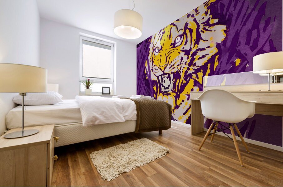 1950 LSU Tiger Art Remix Mural print