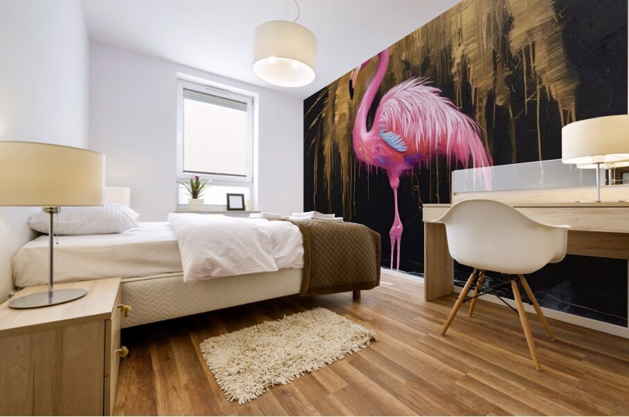 Flamingo Gold 5 2024 10 18 10 35 06 Mural print