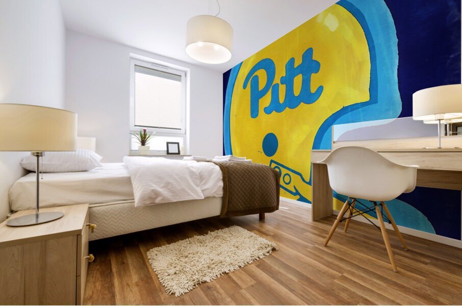 1980 Pitt Ticket and Helmet Art Mural print