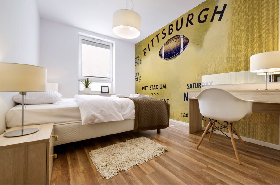 1960 pittsburgh panthers ticket art Mural print