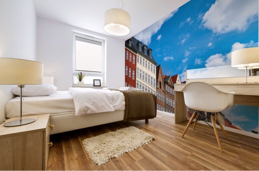 Houses Close By in Denmark Mural print