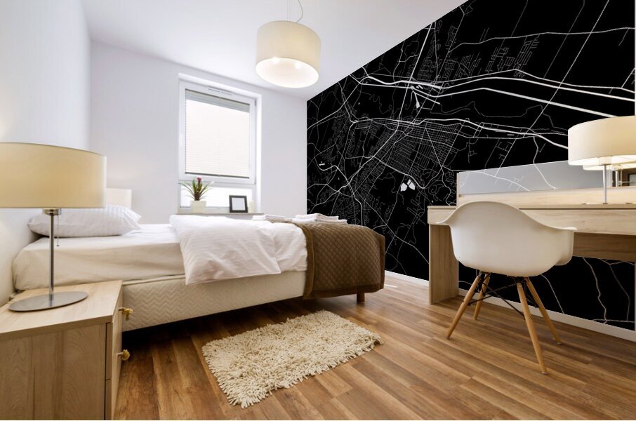 Utica New York City Map Print Mural print