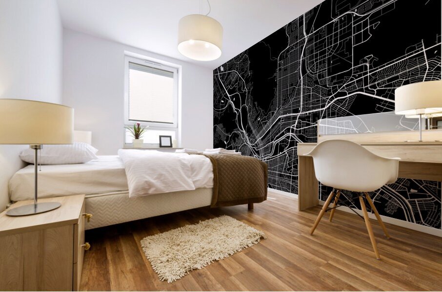 El Paso Texas City Map Print Mural print