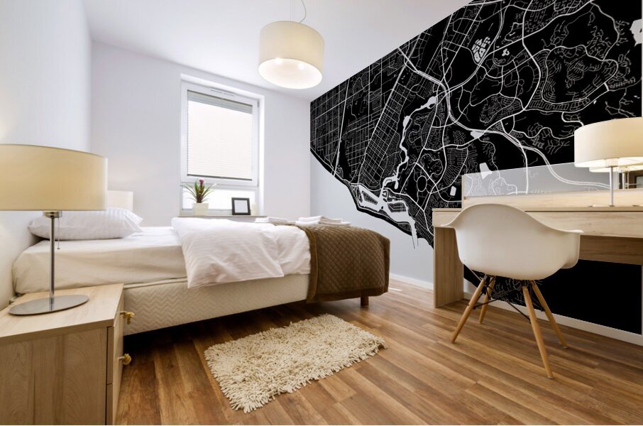 Newport Beach California City Map Print Mural print