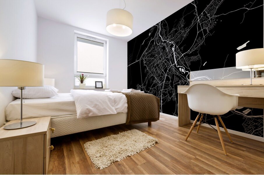 Nancy France City Map Print Mural print