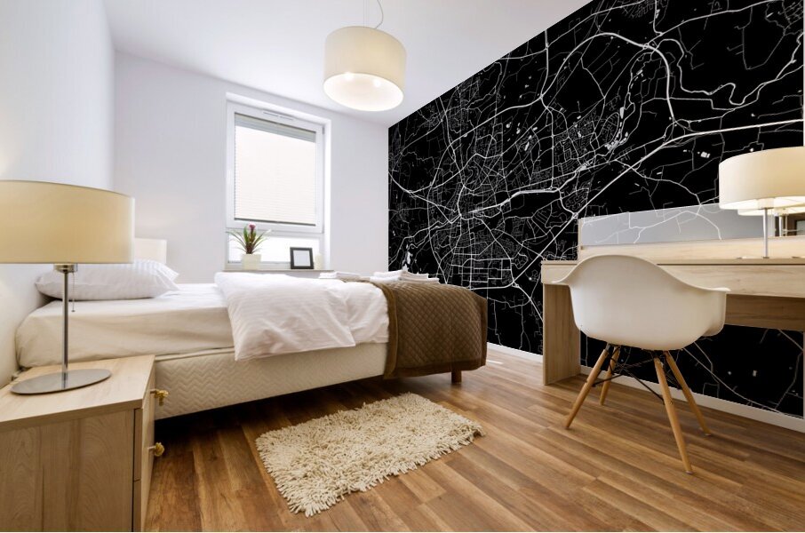 Rennes France City Map Print Mural print