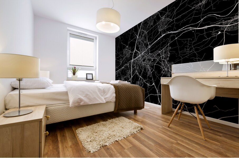 Perpignan France City Map Print Mural print