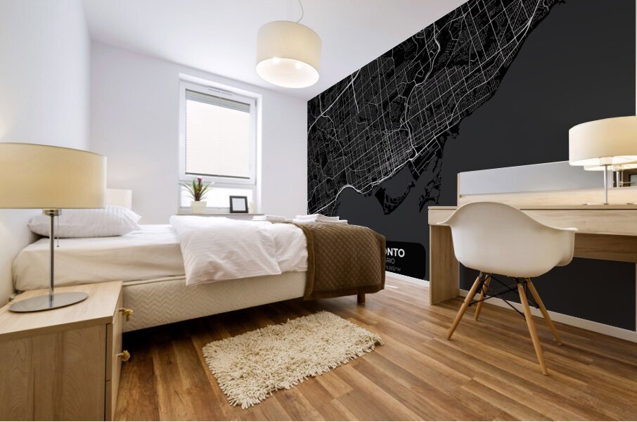 Toronto Ontario City Map Print Mural print