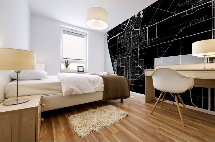 Oxnard California City Map Print Mural print