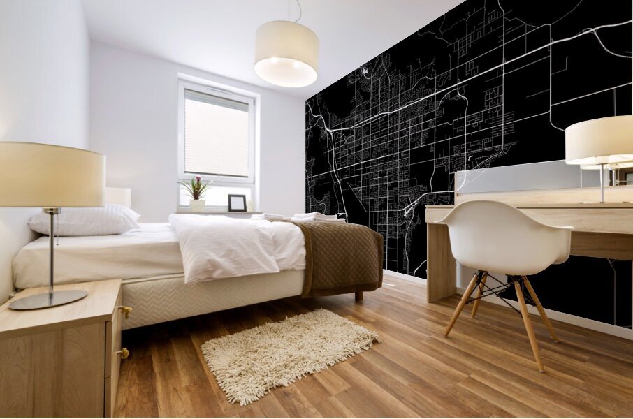 Moreno Valley California City Map Print Mural print
