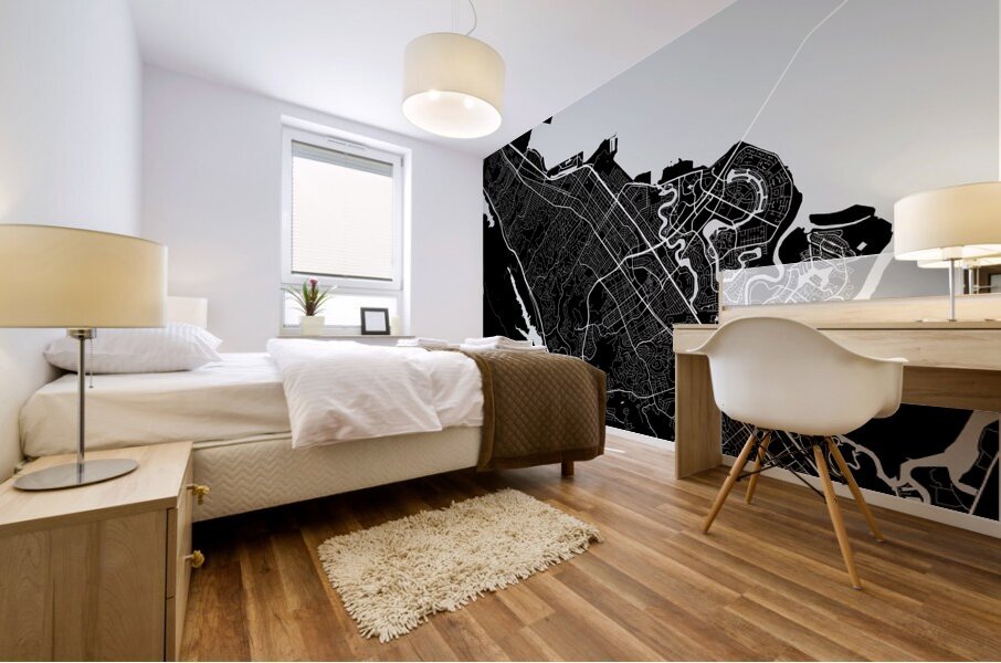San Mateo California City Map Print Mural print