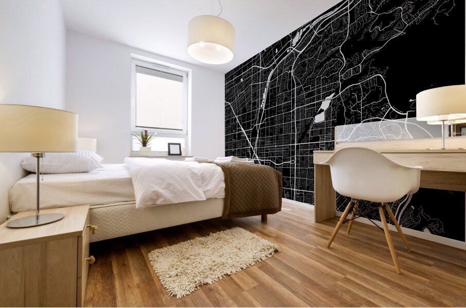 Orange California City Map Print Mural print