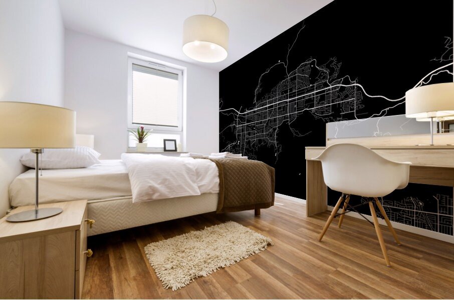 Simi Valley California City Map Print Mural print