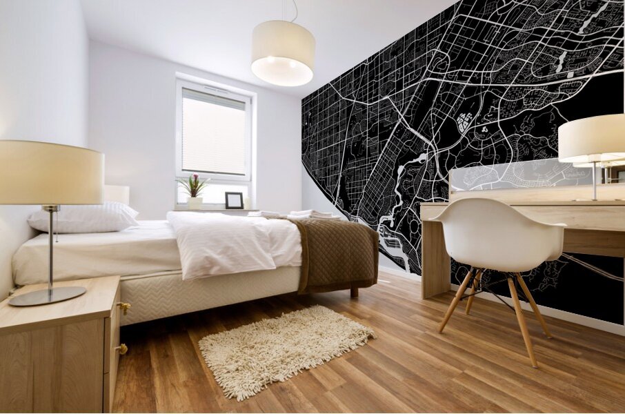 Costa Mesa California City Map Print Mural print