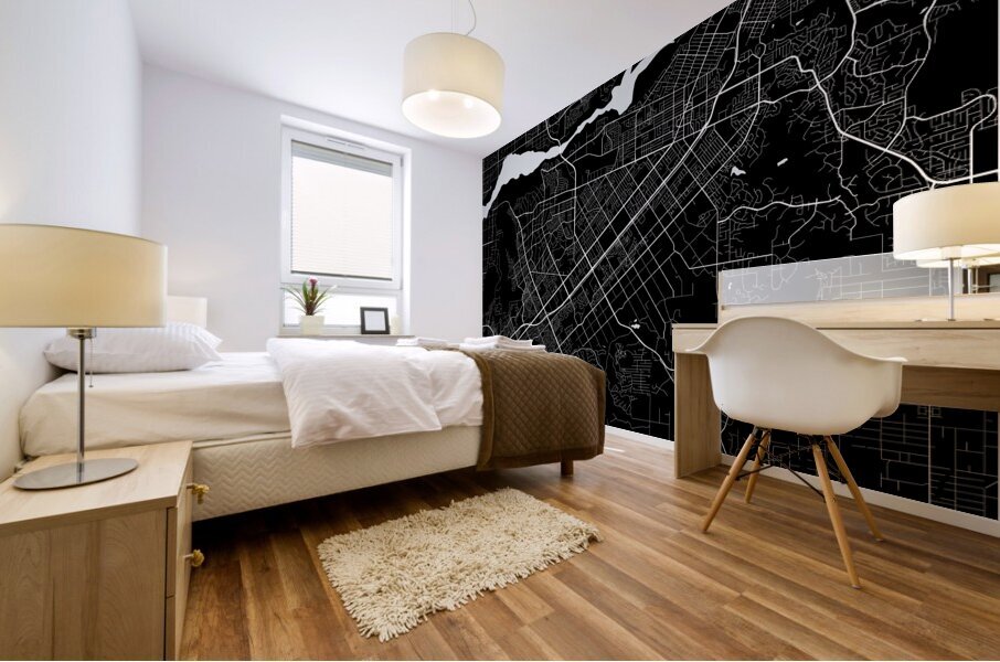 Riverside California City Map Print Mural print