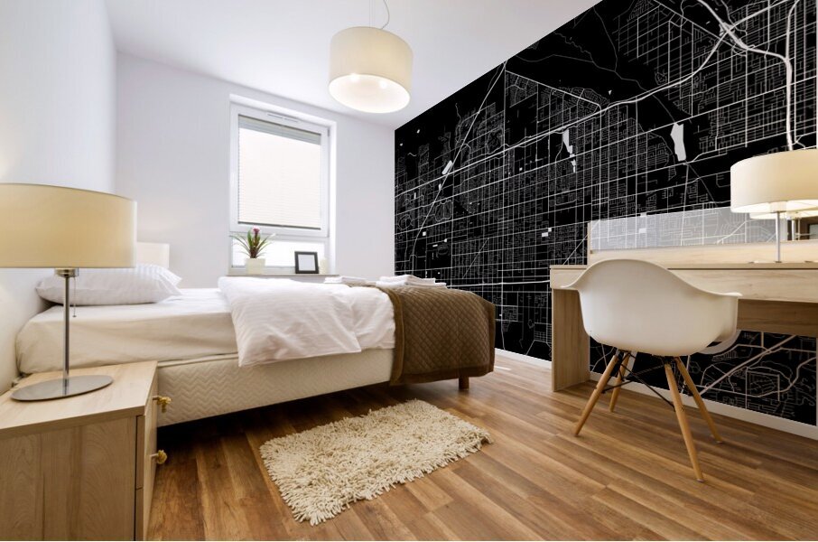 Fontana California City Map Print Mural print