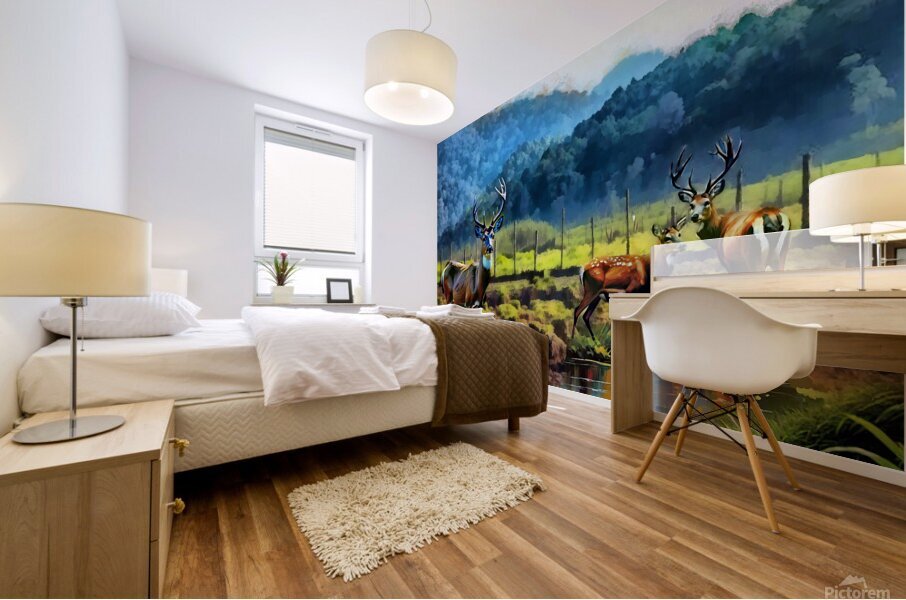 Bandung Deer 4k1 Mural print