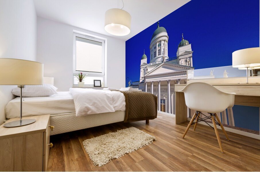 Neoclassical Cathedral in Helsinki Finland Mural print