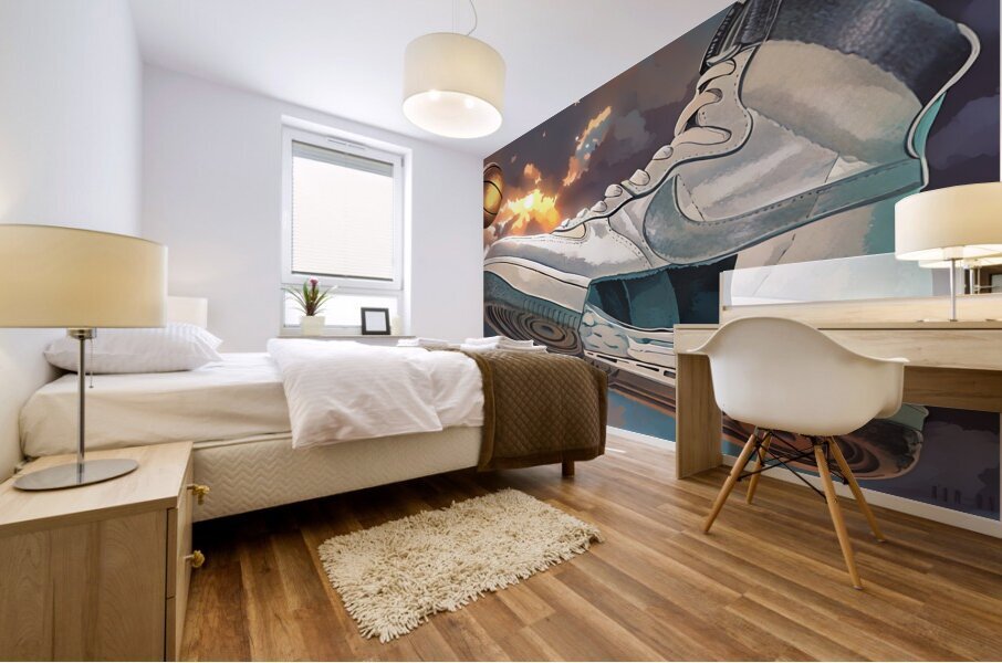 1984 Nike Air Force 1 Shoe Art Remix Mural print