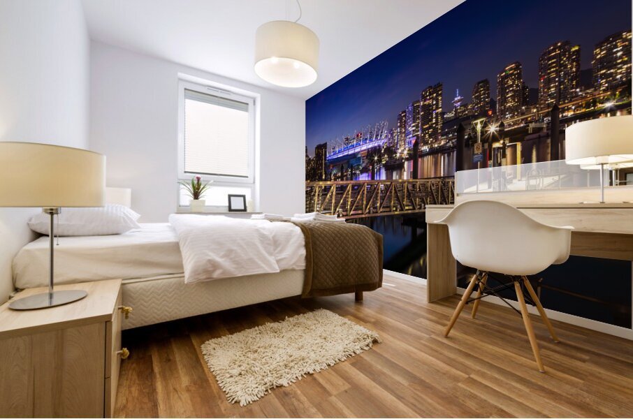 Picturesque evening impression from Vancouver Mural print