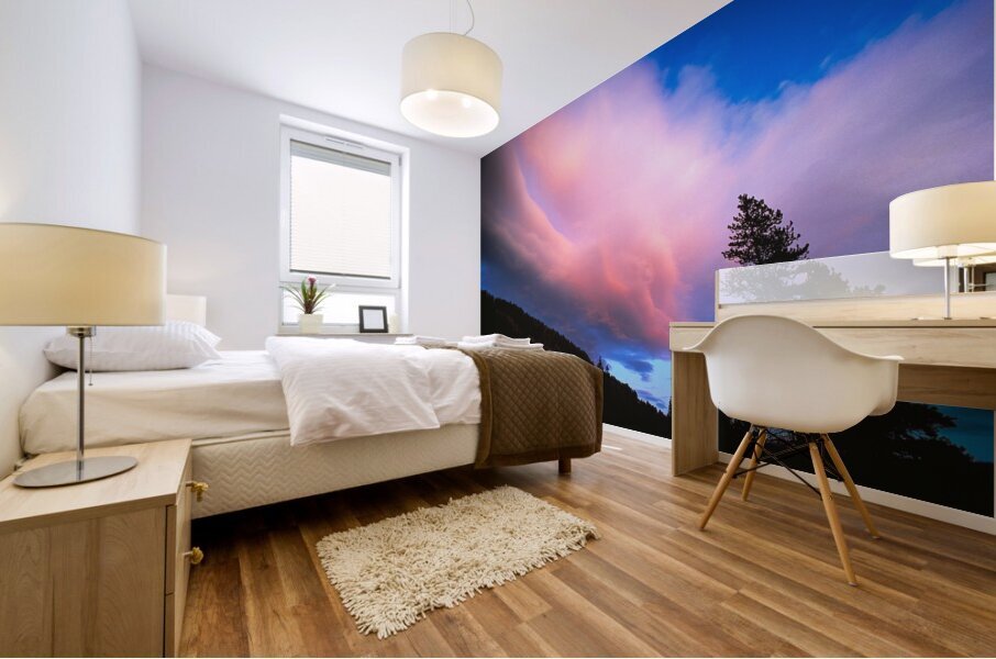 Pink Yellowstone Sunset X101 Mural print