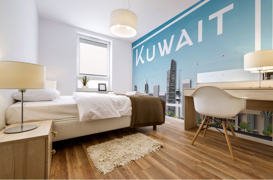 Kuwait City Skyline Print Mural print