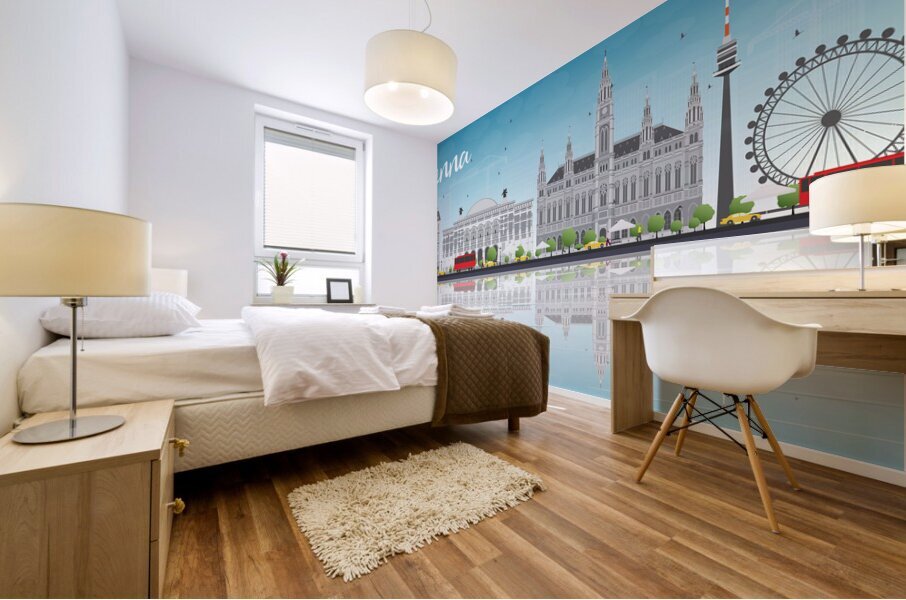 Vienna Austria City Skyline Print Mural print