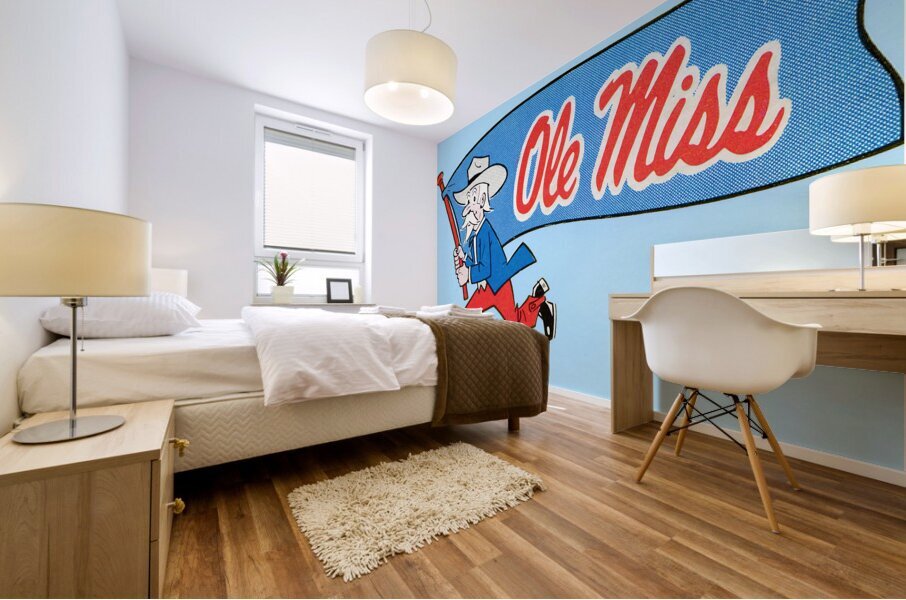 80s Ole Miss Art by Howie Mural print
