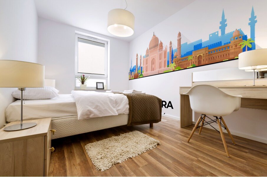 Agra India City Skyline Print Mural print