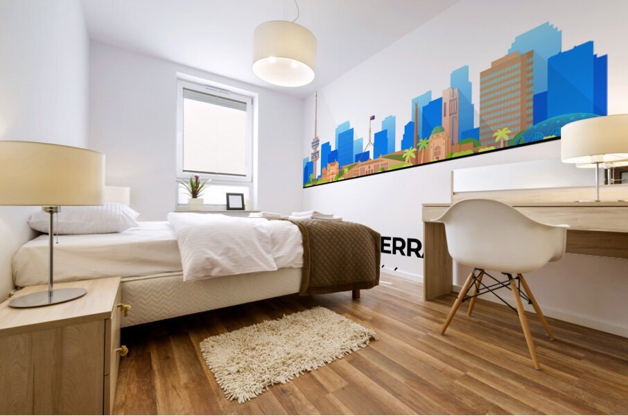 Canberra Australia City Skyline Print Mural print