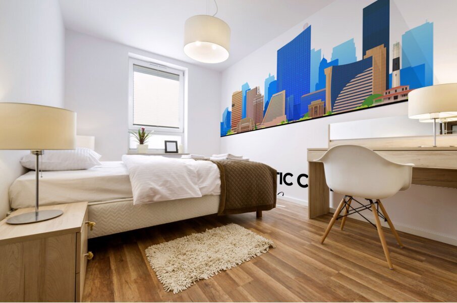 Atlantic City New Jersey City Skyline Print Mural print