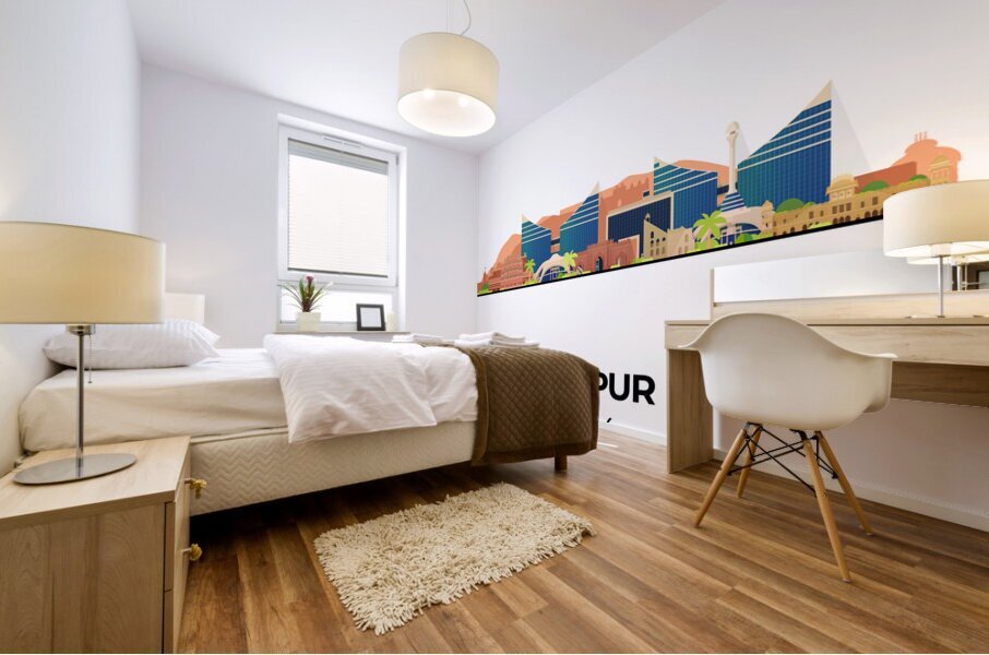 Jaipur India City Skyline Print Mural print
