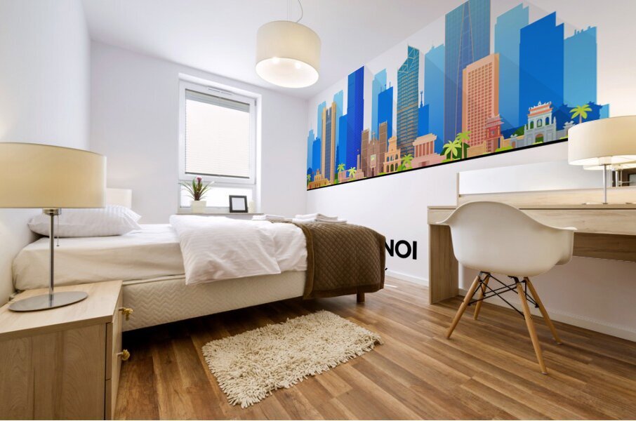 Hanoi Vietnam City Skyline Print Mural print