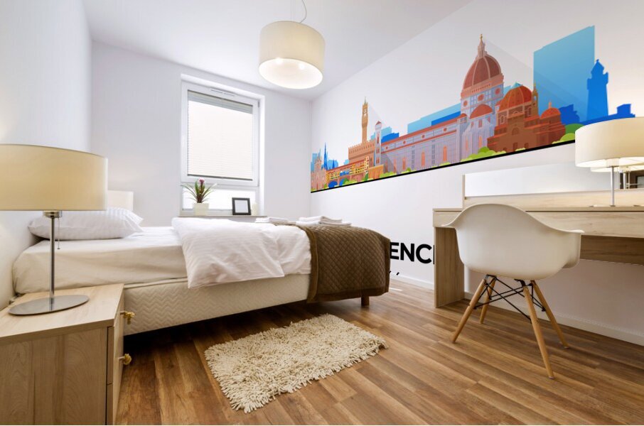 Florence Italy City Skyline Print Mural print