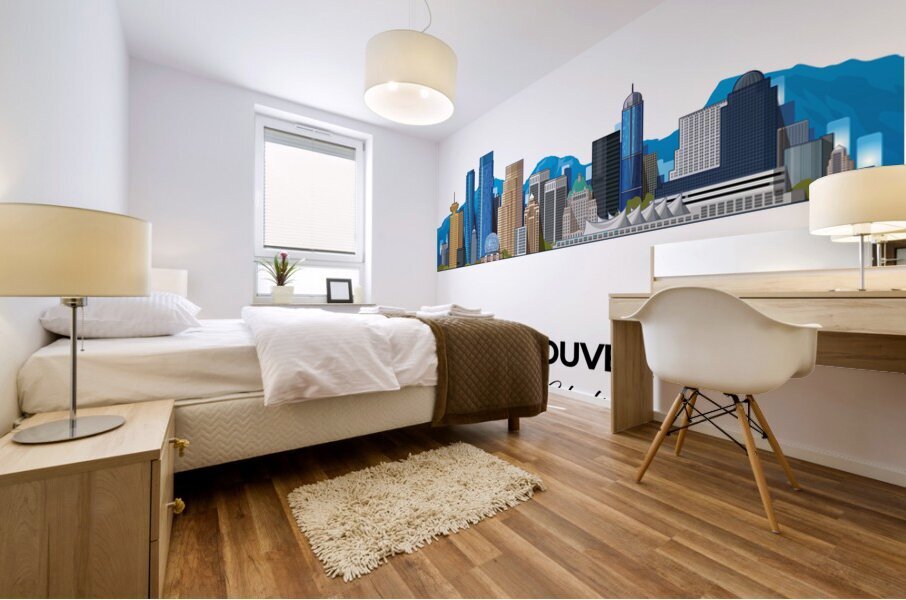 Vancouver British Columbia City Skyline Print Mural print