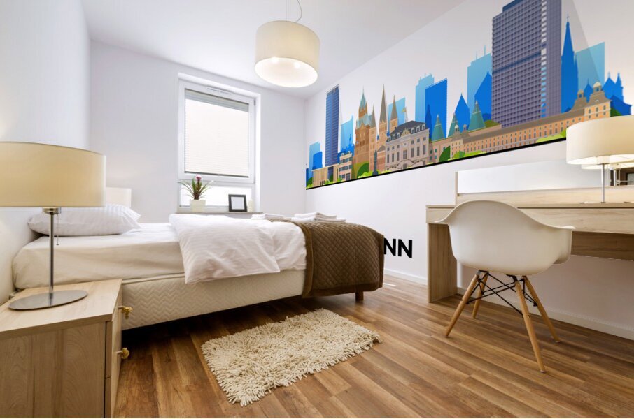 Bonn Germany City Skyline Print Mural print
