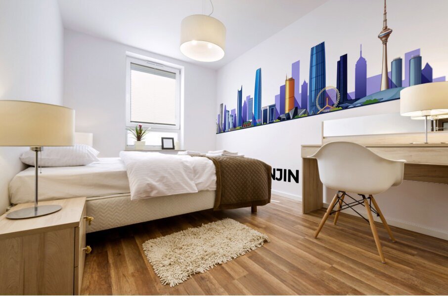 Tianjin China City Skyline Print Mural print