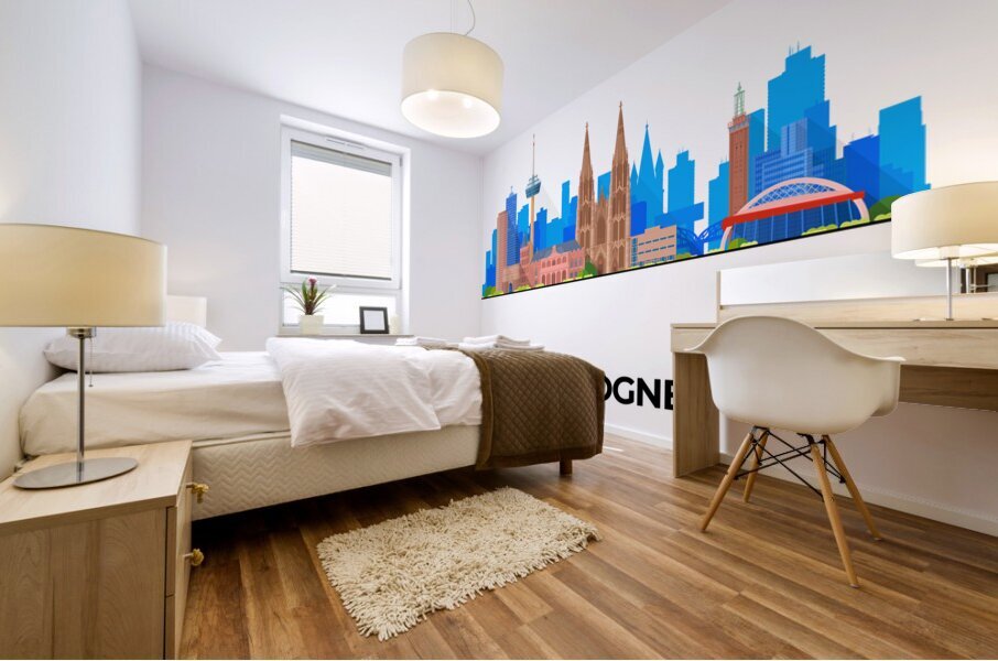 Cologne Germany City Skyline Print Mural print