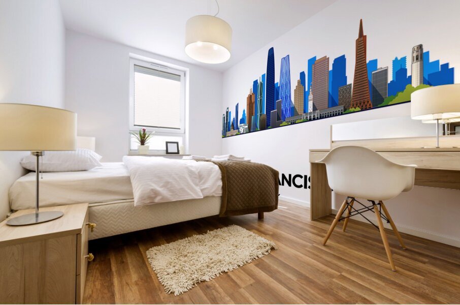 San Francisco California City Skyline Print Mural print