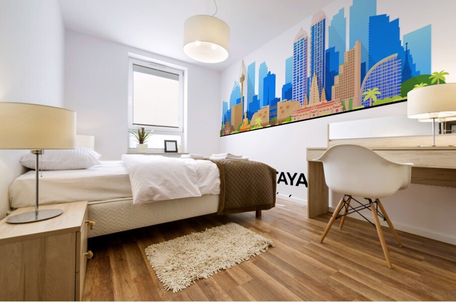 Pattaya Thailand Skyline Print Mural print
