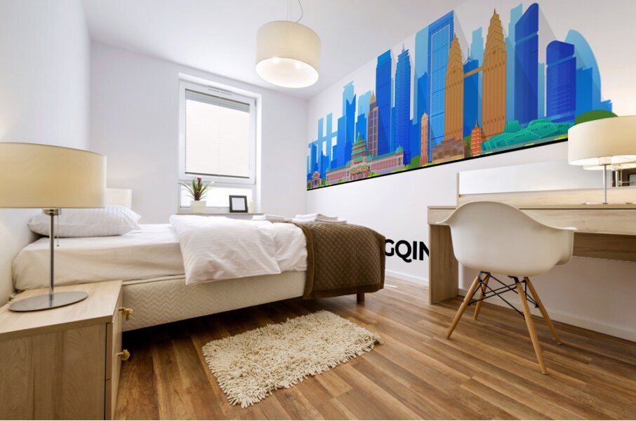 Chongqing China City Skyline Print Mural print