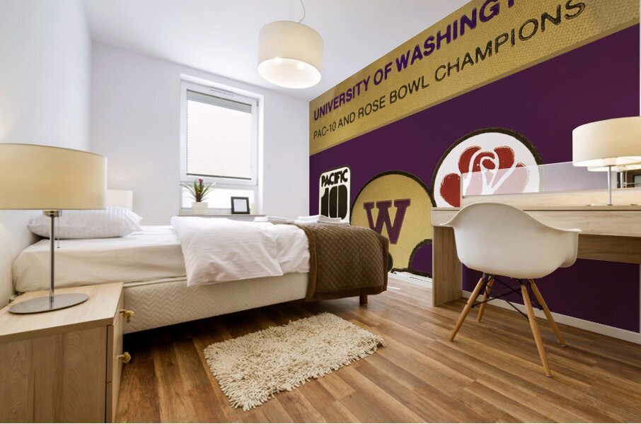 1982 Washington Huskies Football Ticket Art Mural print